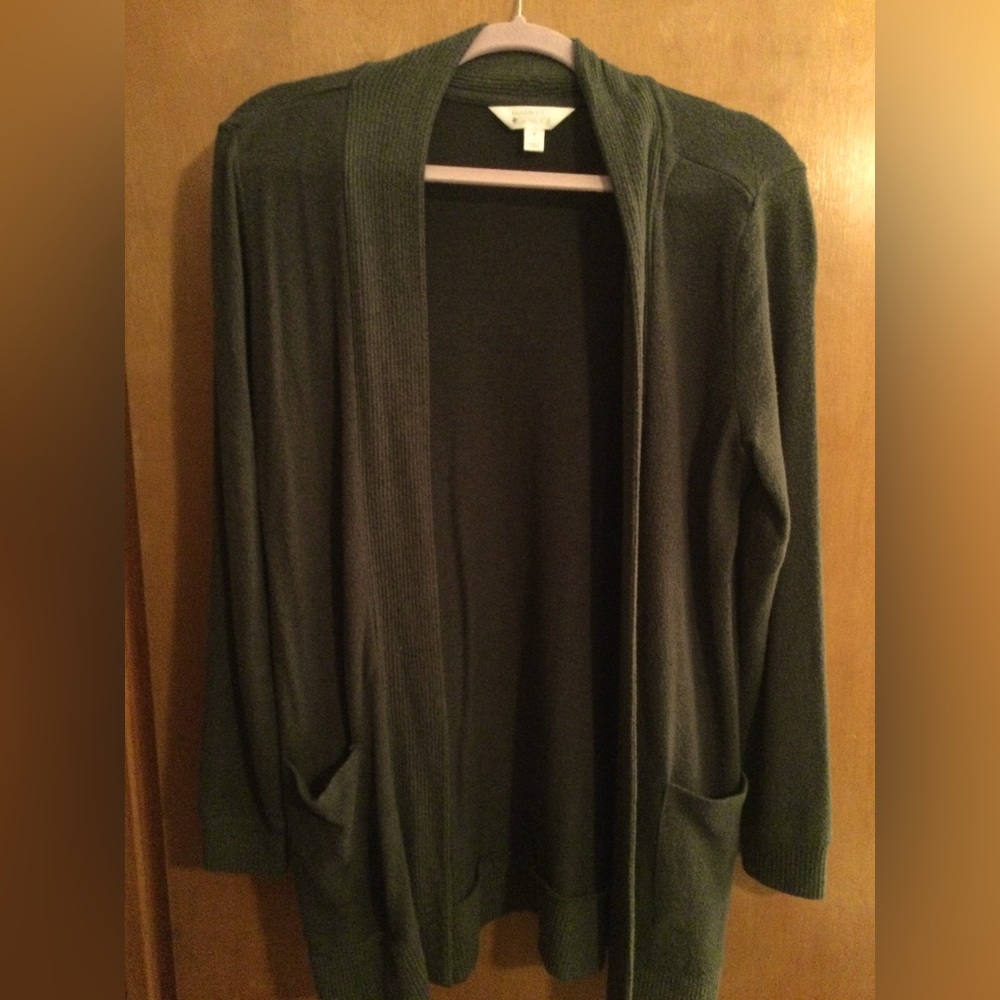Women’s spruce green long sweater